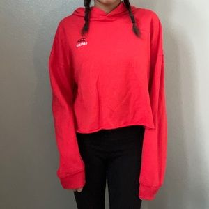 Team captain red crop top